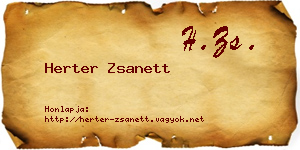 Herter Zsanett névjegykártya